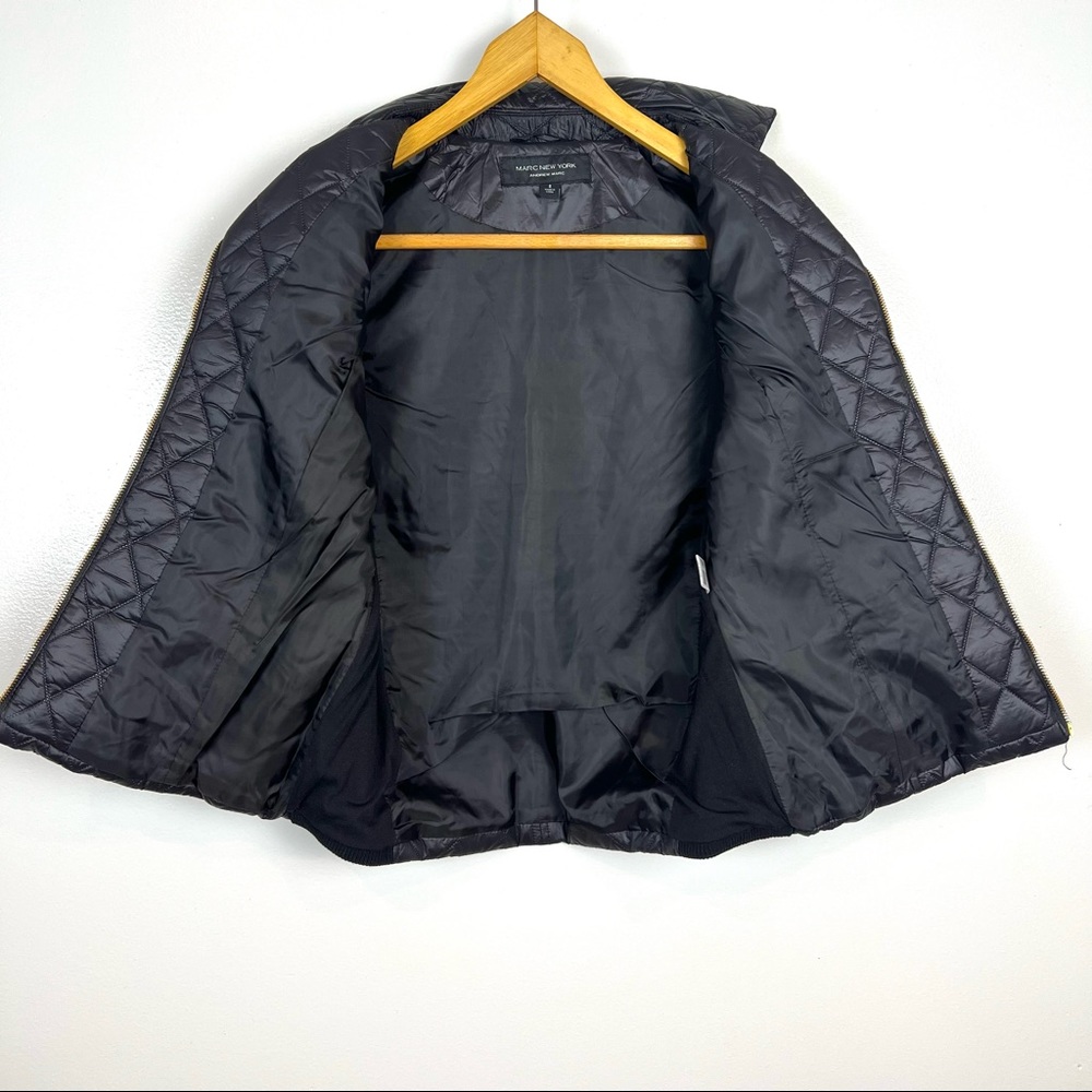 New Marc New York Andrew Mark Chic Jacket Vest Size Small Zip Up Black - Picture 4 of 16